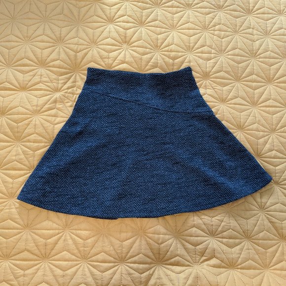 LOFT Herringbone Seamed Flippy Skirt - Picture 4 of 5
